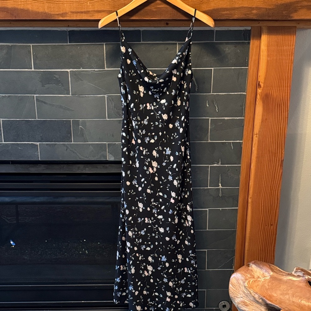 Wilfred Brianna Floral Black Maxi Dress